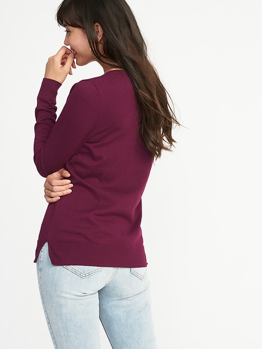 Image number 2 showing, Lightweight V-Neck Sweater for Women