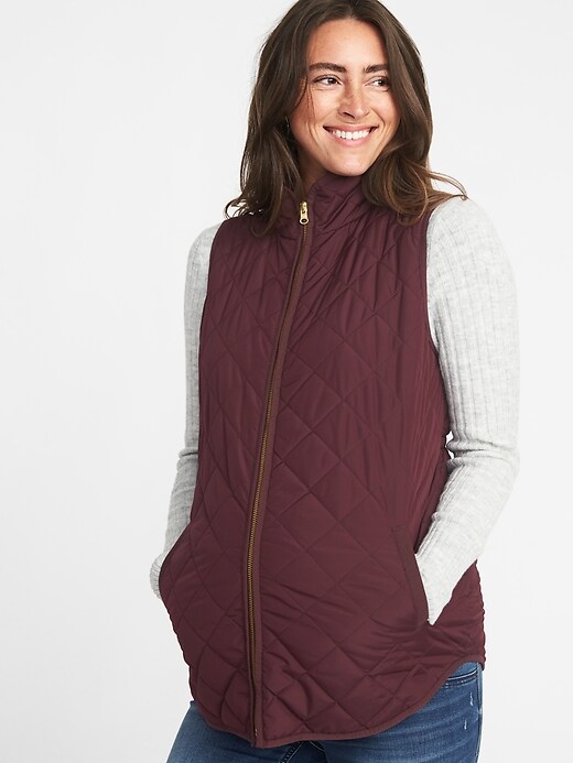 Image number 1 showing, Maternity Quilted Vest