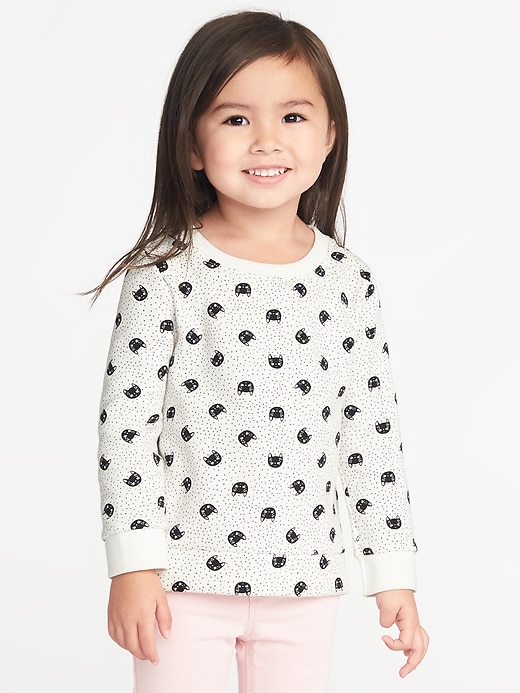 View large product image 1 of 4. Relaxed Printed Sweatshirt for Toddler Girls
