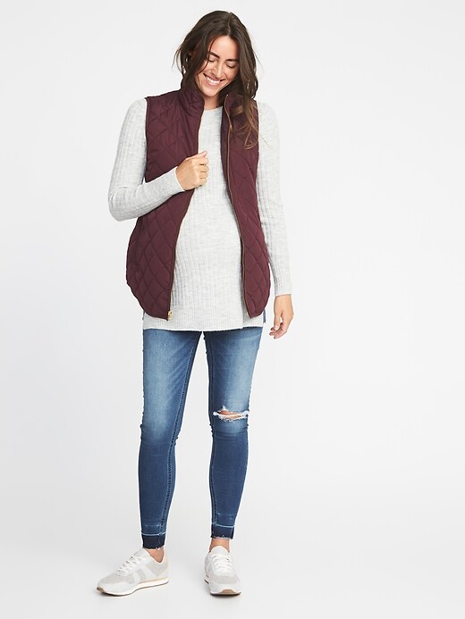 Image number 3 showing, Maternity Quilted Vest