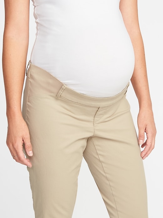 Maternity Side-Panel Everyday Boot-Cut Khakis