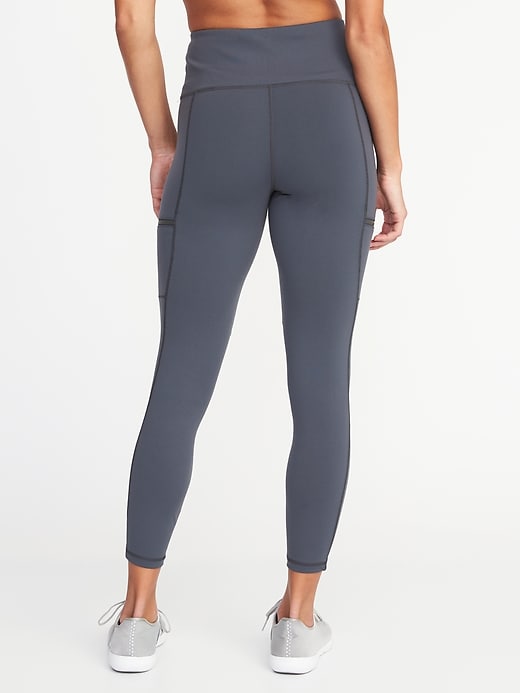 View large product image 2 of 3. High-Rise Zip-Pocket 7/8-Length Street Leggings for Women