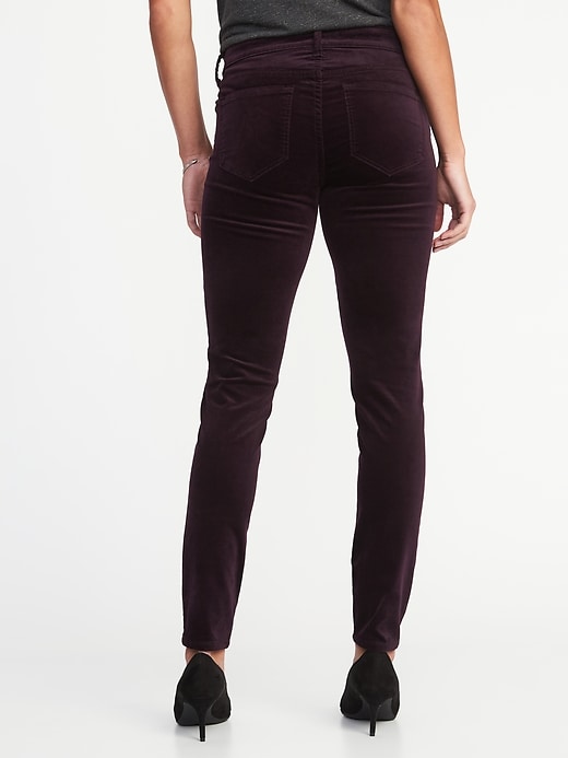 View large product image 2 of 2. Mid-Rise Rockstar Super Skinny Velvet Pants