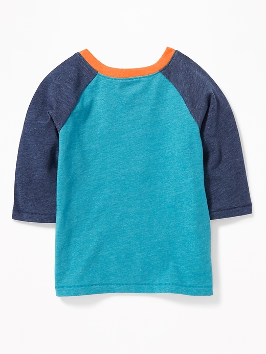 View large product image 2 of 2. Unisex Raglan-Sleeve Baseball Tee for Toddler