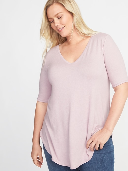 Luxe Plus-Size Curved-Hem Tunic | Old Navy