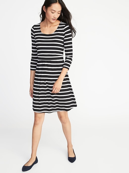 Image number 1 showing, Maternity Double-Layer Nursing Dress