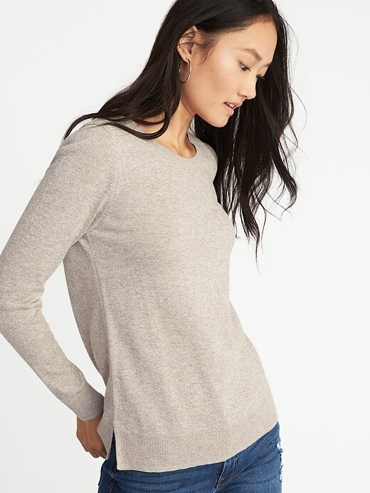 Image number 1 showing, Crew-Neck Sweater for Women