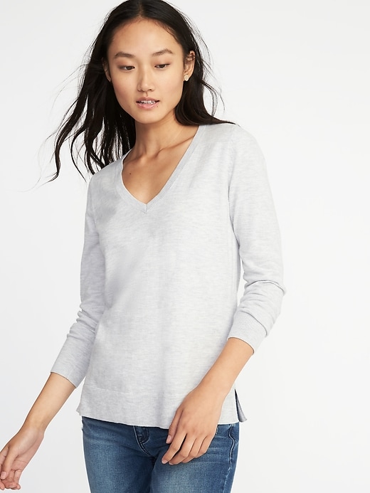 View large product image 1 of 1. Lightweight V-Neck Sweater for Women