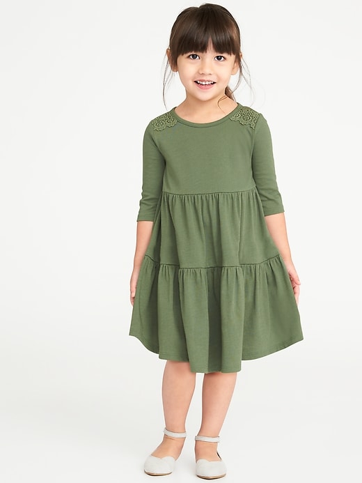 View large product image 1 of 3. Tiered Jersey Swing Dress for Toddler Girls