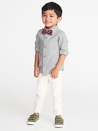 View large product image 3 of 5. Twill Shirt & Bow-Tie Set for Toddler Boy