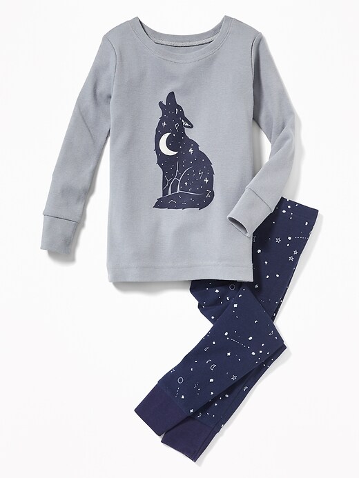 View large product image 1 of 1. Wolf-Graphic Sleep Set For Toddler Boys & Baby