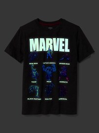 View large product image 3 of 3. Marvel&#153 Avengers Glow-in-the-Dark Graphic Tee for Boys