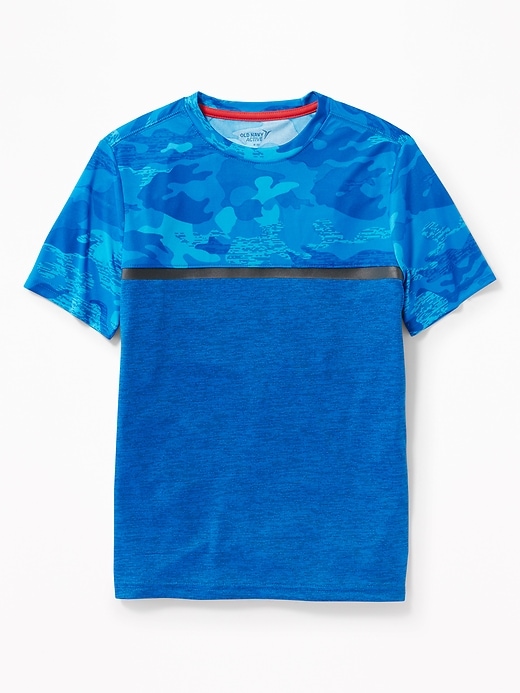 View large product image 1 of 1. Relaxed Go-Dry Color-Block Tee For Boys
