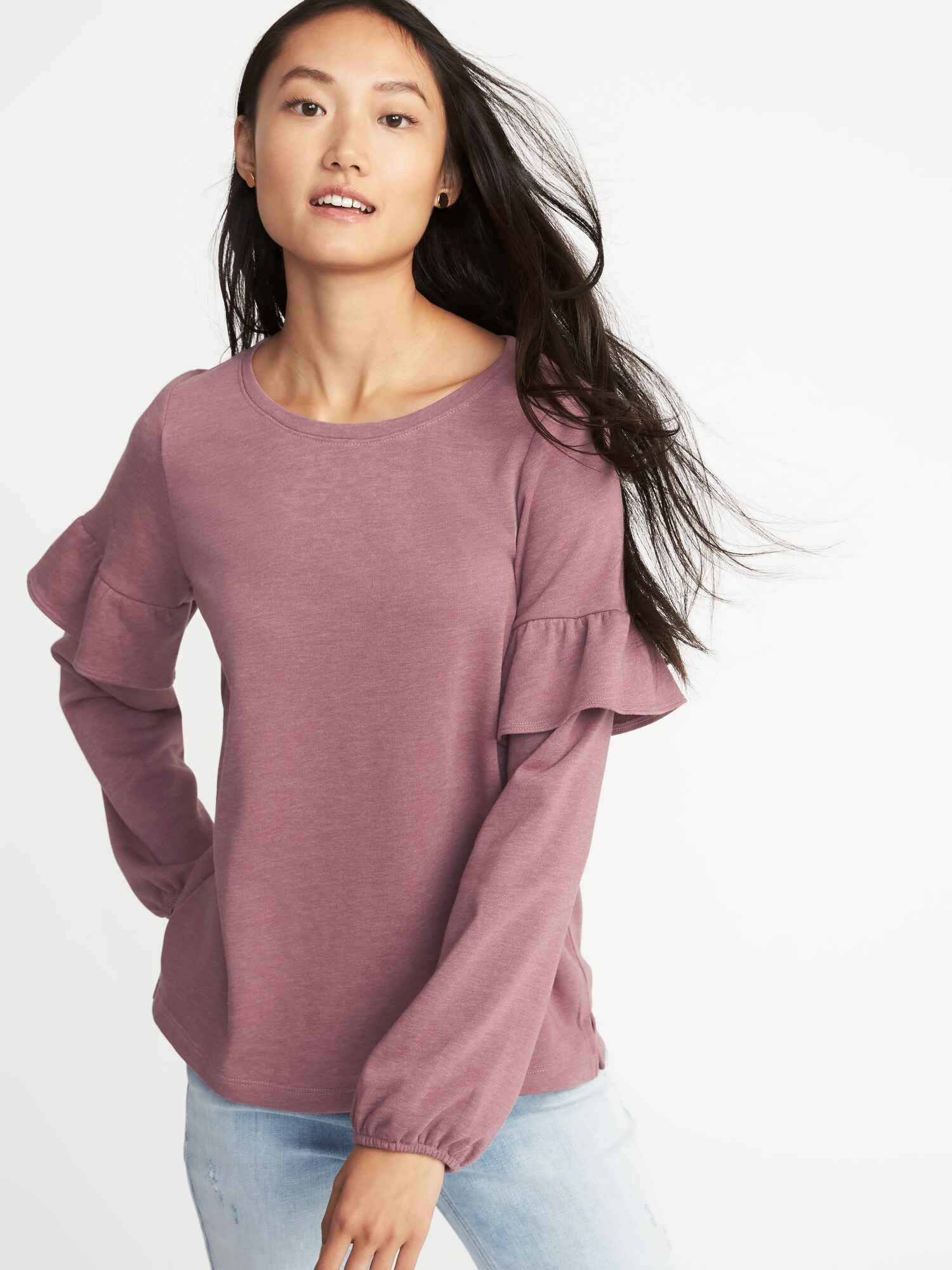 Old navy shop ruffle sweatshirt