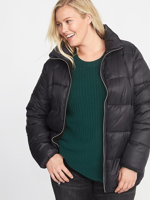 View large product image 1 of 1. Plus-Size Frost-Free Puffer Jacket