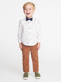 View large product image 3 of 5. Printed Shirt & Bow-Tie Set for Toddler Boys