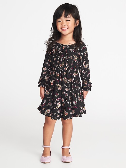 View large product image 1 of 1. Fit & Flare Floral Dress for Toddler Girls
