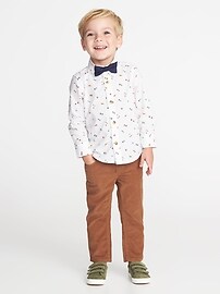View large product image 3 of 3. Rib-Waist Pull-On Skinny Cords for Toddler Boys