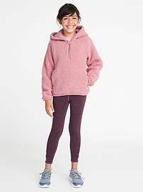 View large product image 3 of 3. 1/4-Zip Sherpa Popover Hoodie for Girls