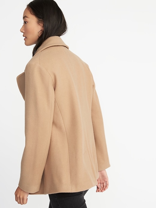 Image number 2 showing, Soft-Brushed Peacoat for Women