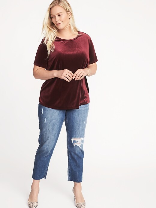 Plus-Size Velvet Top | Old Navy