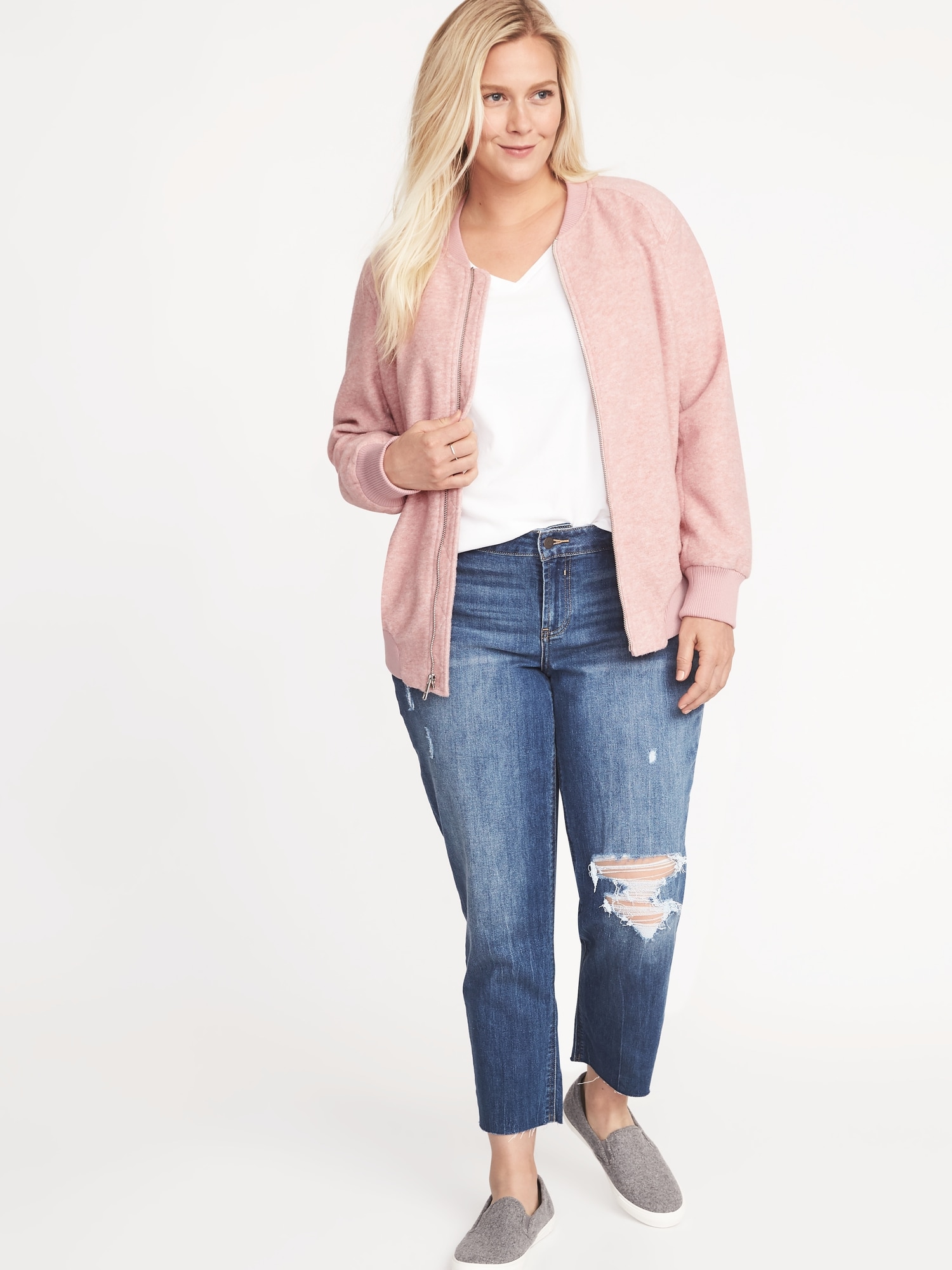 Textured Jacquard PlusSize Bomber Jacket Old Navy
