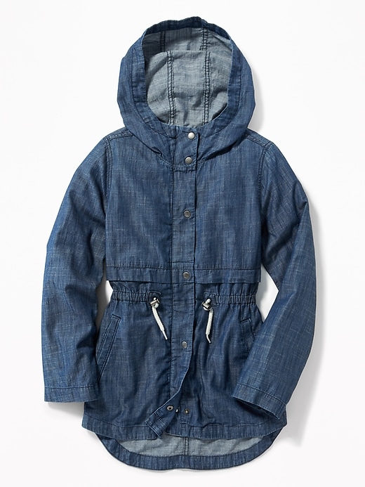 View large product image 1 of 3. Fittted Chambray Field Jacket for Girls