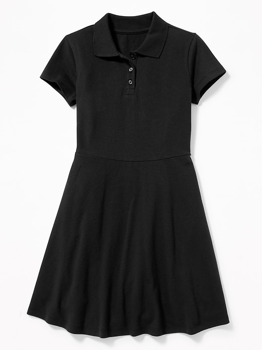 View large product image 1 of 1. Uniform Pique Polo Dress for Girls