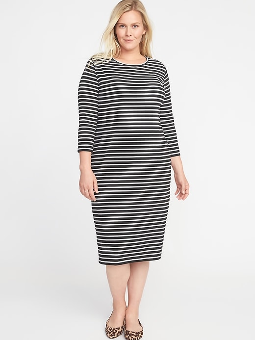 Image number 1 showing, Relaxed Plus-Size Midi Tee Dress