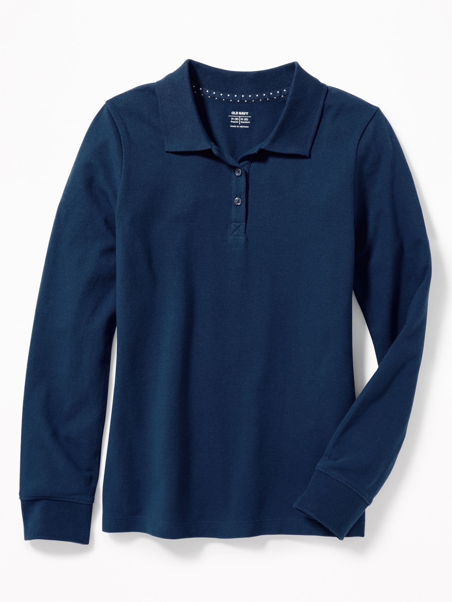 Long-Sleeve Uniform Pique Polo for Girls Old Navy