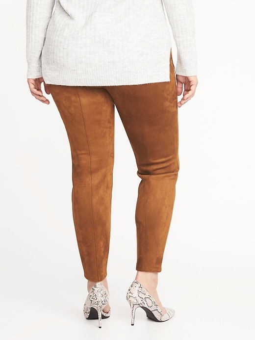 View large product image 2 of 2. High-Waisted Plus-Size Sueded Stevie Pants
