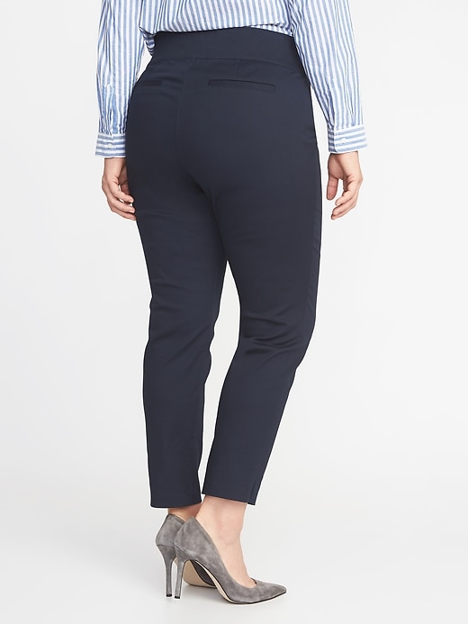 High-Waisted Side-Zip Plus-Size Pants