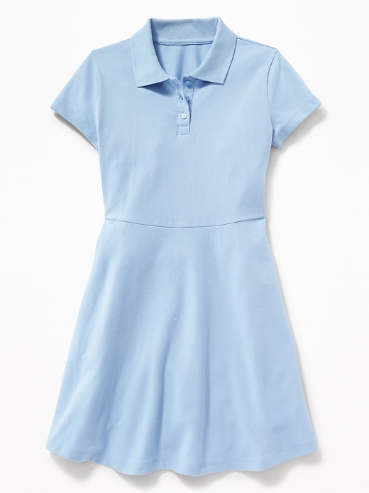 View large product image 1 of 1. Uniform Pique Polo Dress for Girls