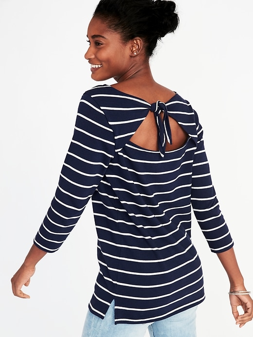 Image number 1 showing, Relaxed Tie-Back Top for Women