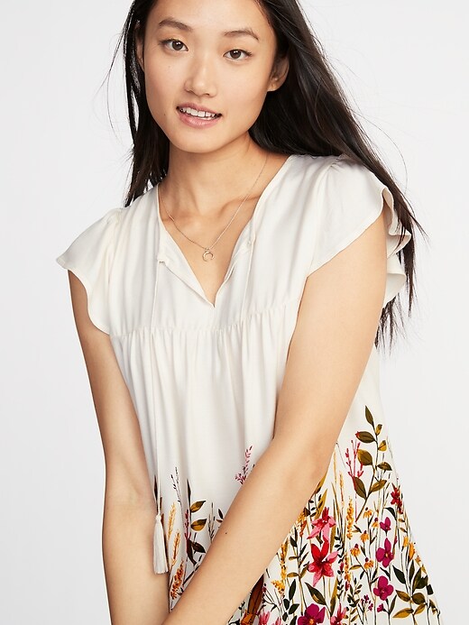 Image number 4 showing, Flutter-Sleeve Swing Top for Women