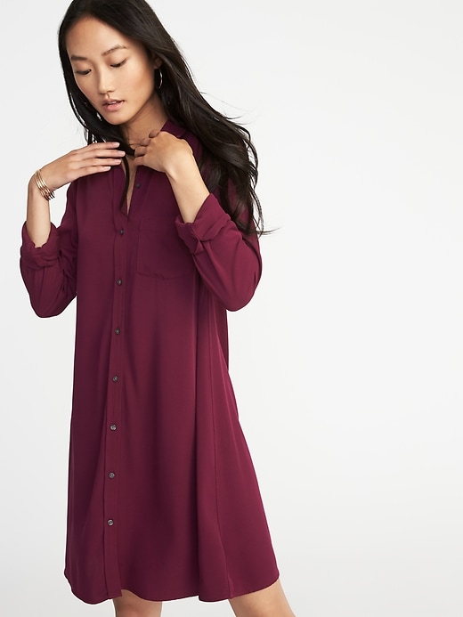 Image number 4 showing, Swing Shirt Dress for Women