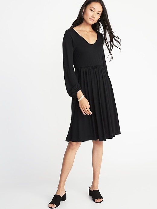 Image number 1 showing, Fit & Flare Jersey Dress for Women