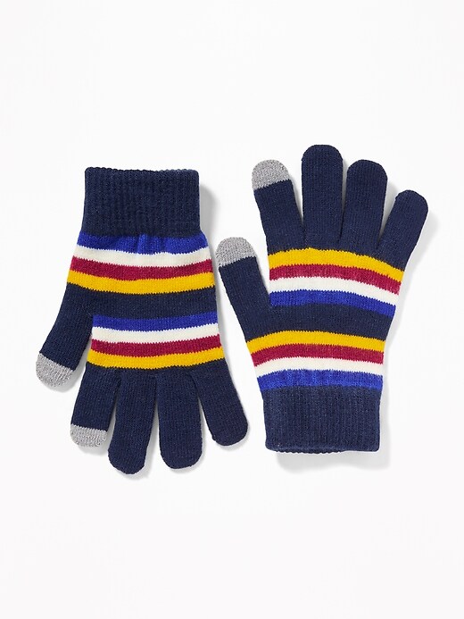 View large product image 1 of 1. Text-Friendly Sweater-Knit Gloves for Women
