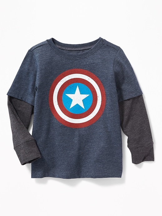 View large product image 1 of 2. Marvel&#153 Captain America 2-in-1 Tee for Toddler Boys