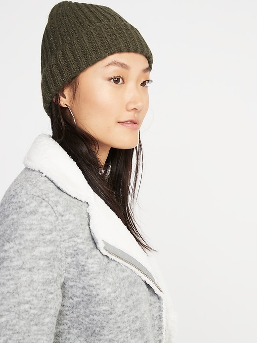 View large product image 1 of 2. Rib-Knit Beanie for Women