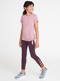 View large product image 3 of 3. Mesh-Back Side-Tie Performance Top for Girls