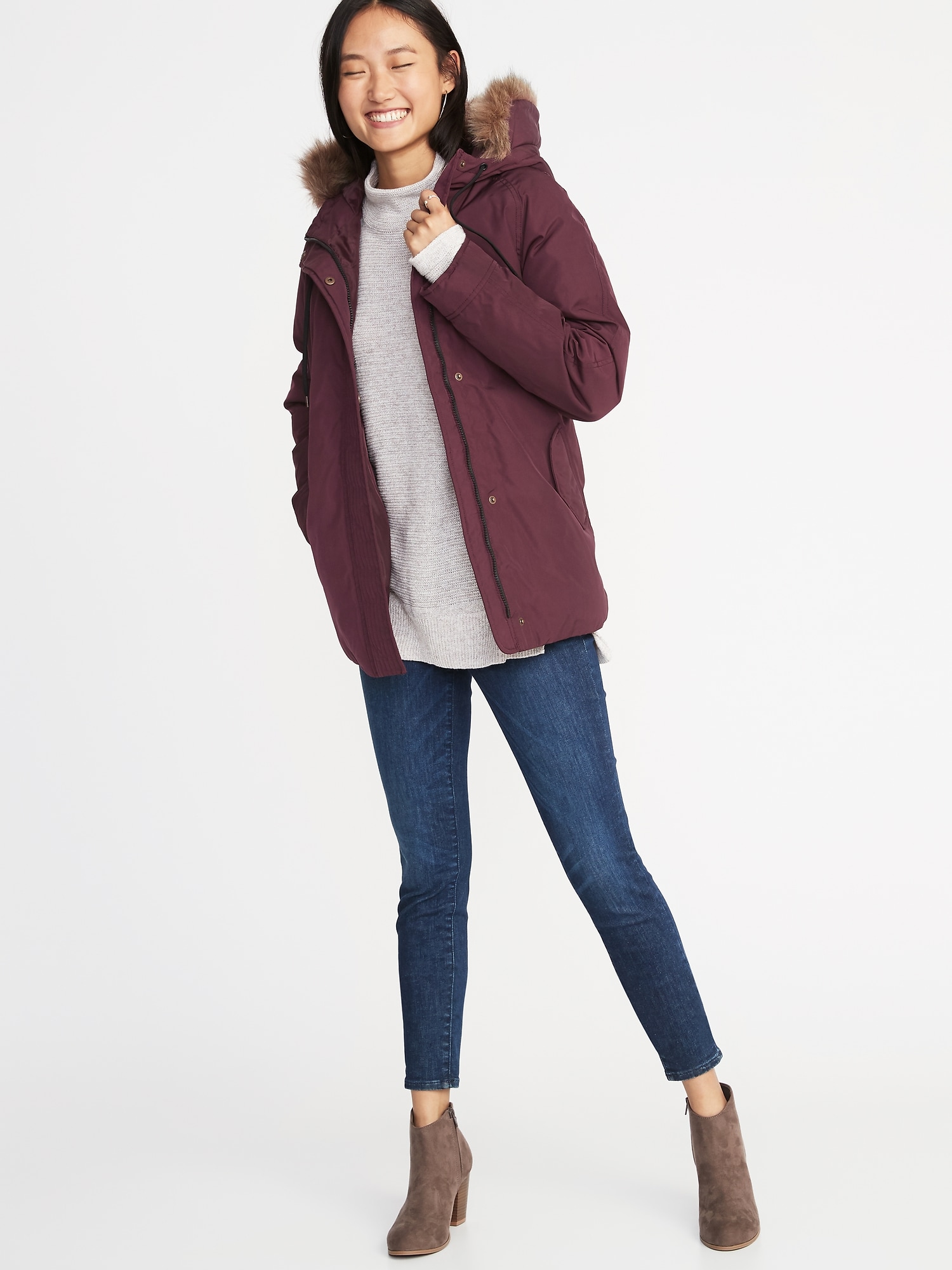 Hooded utility parka on sale for women old navy