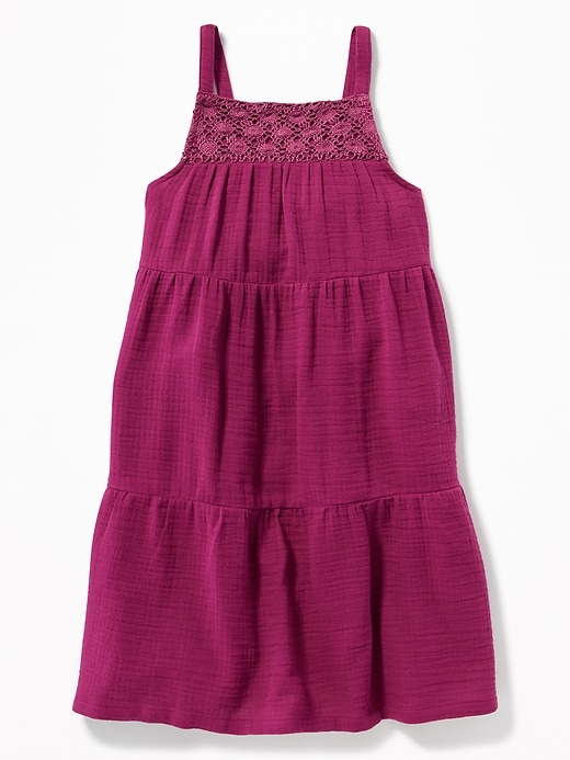 View large product image 1 of 3. Tiered Crinkle-Dobby Sundress for Girls