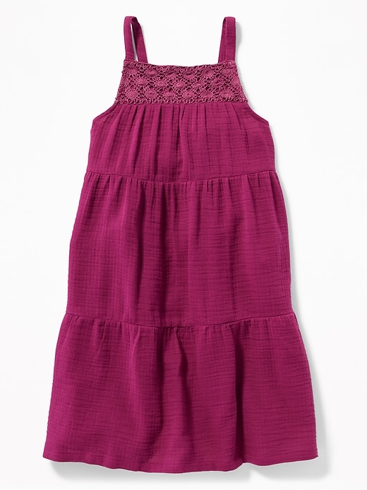 View large product image 2 of 3. Tiered Crinkle-Dobby Sundress for Girls