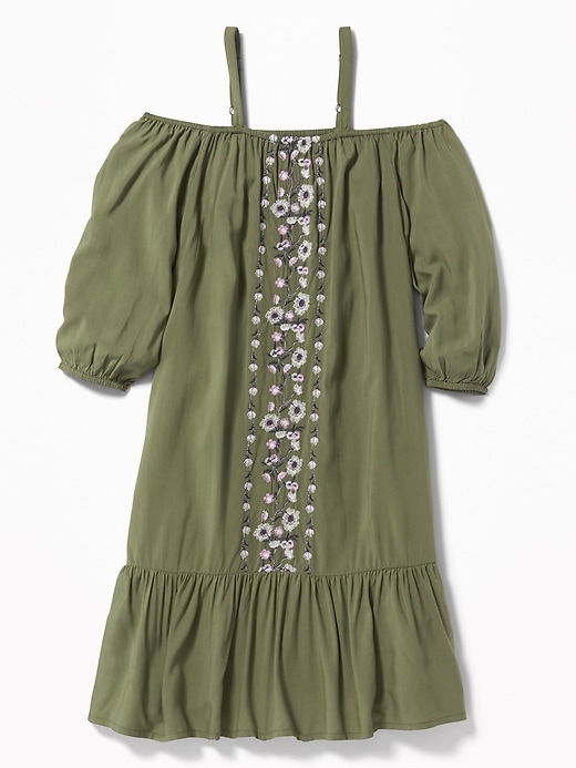 View large product image 1 of 1. Embroidered Off-the-Shoulder Midi Dress for Girls