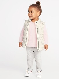 View large product image 3 of 4. Frost-Free Printed Puffer Vest for Toddler Girls