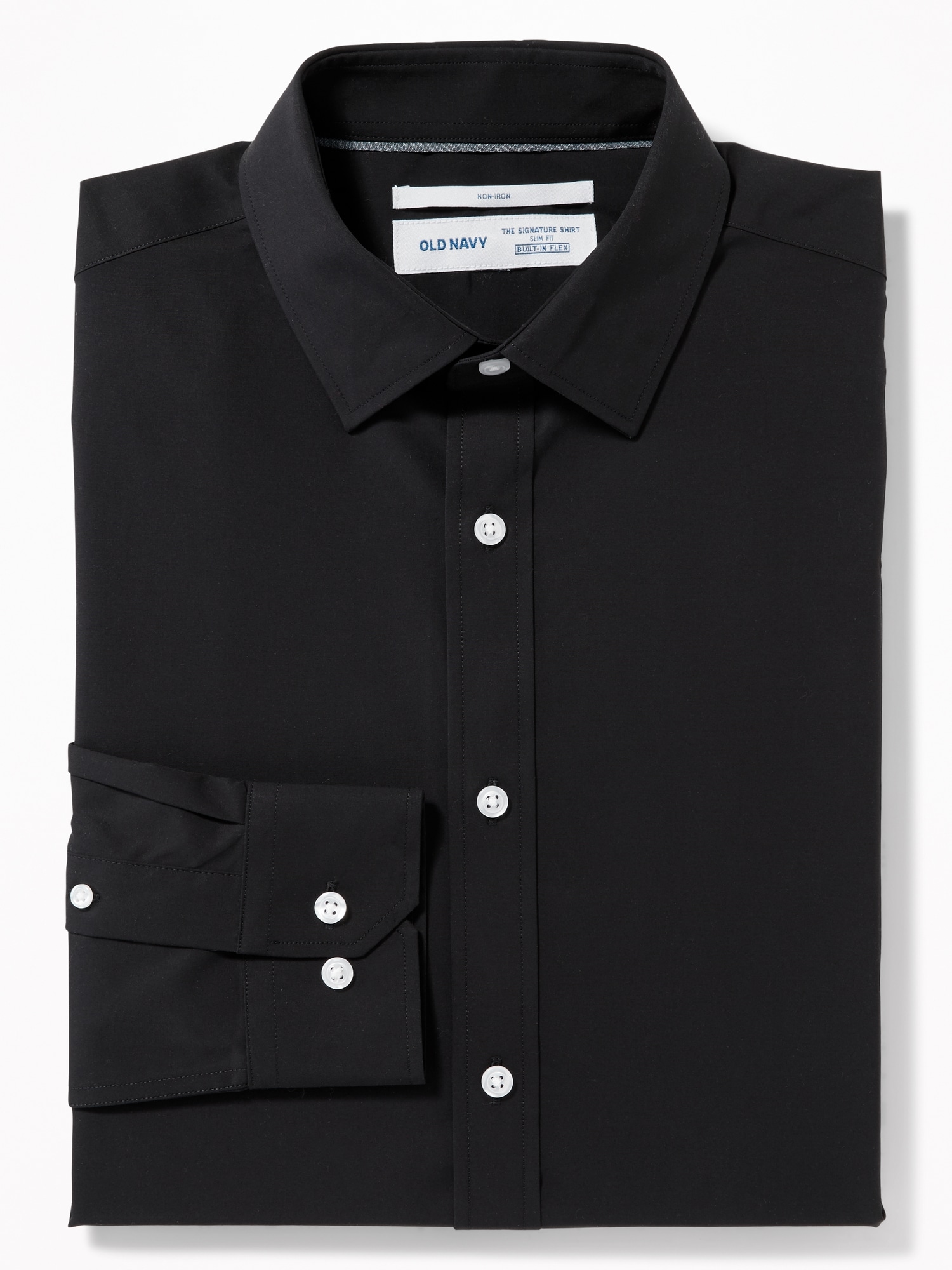 SlimFit BuiltIn Flex Signature NonIron Dress Shirt for Men Old Navy
