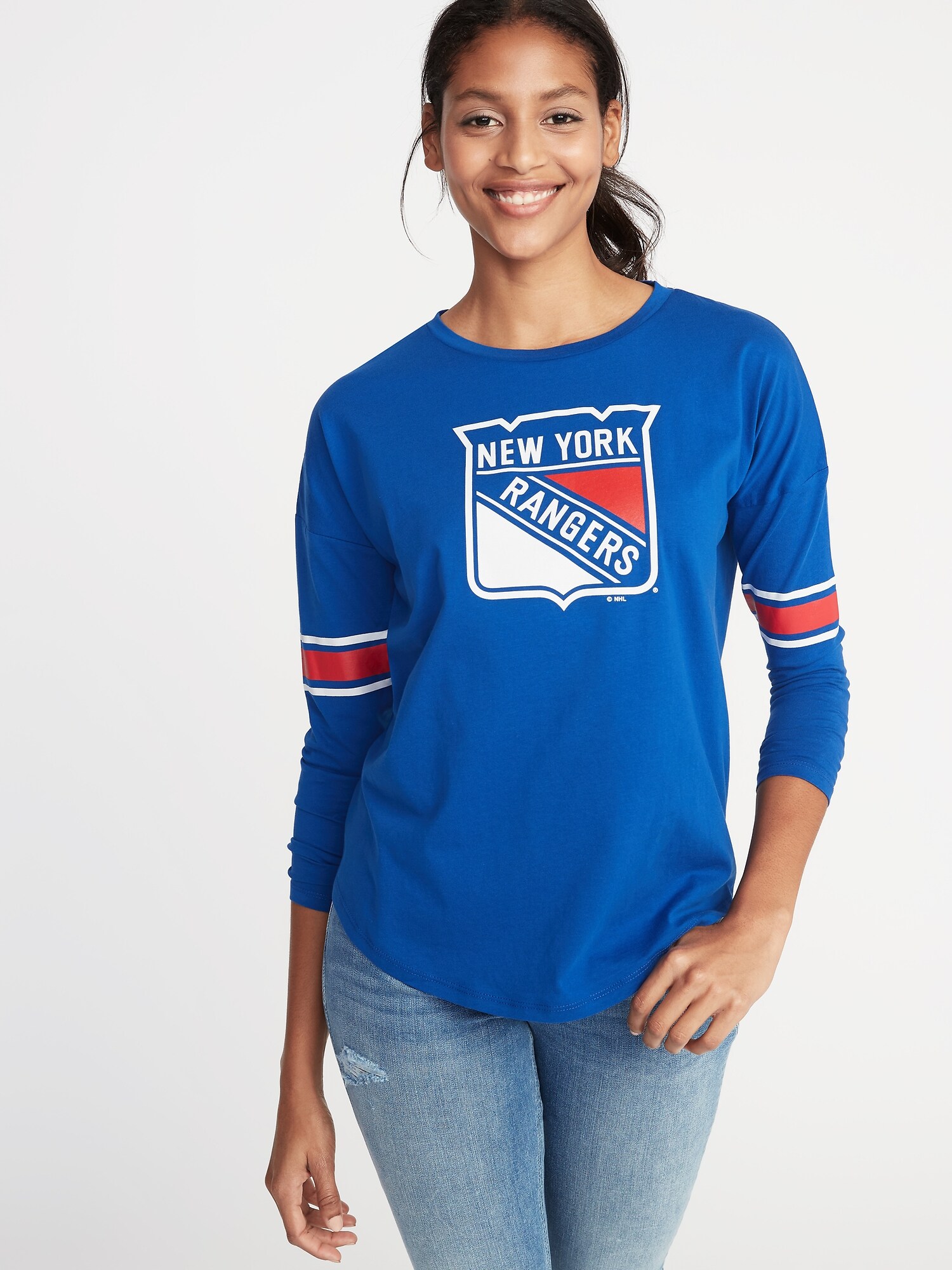 NHL St. Louis Blues Women's White Long Sleeve T-Shirt with Waist