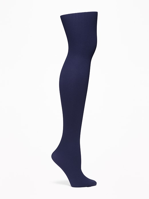 View large product image 1 of 1. Rib-Knit Tights for Women