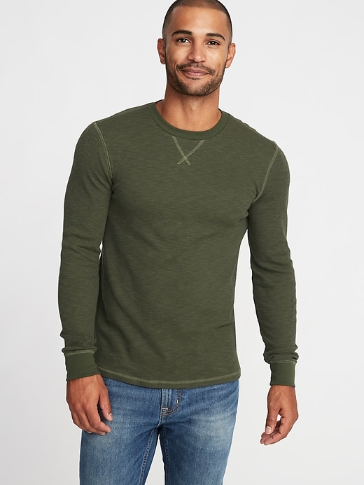 Image number 1 showing, Soft-Washed Thermal Crew-Neck Tee